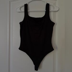 Black Women's Square Neck Bodysuit